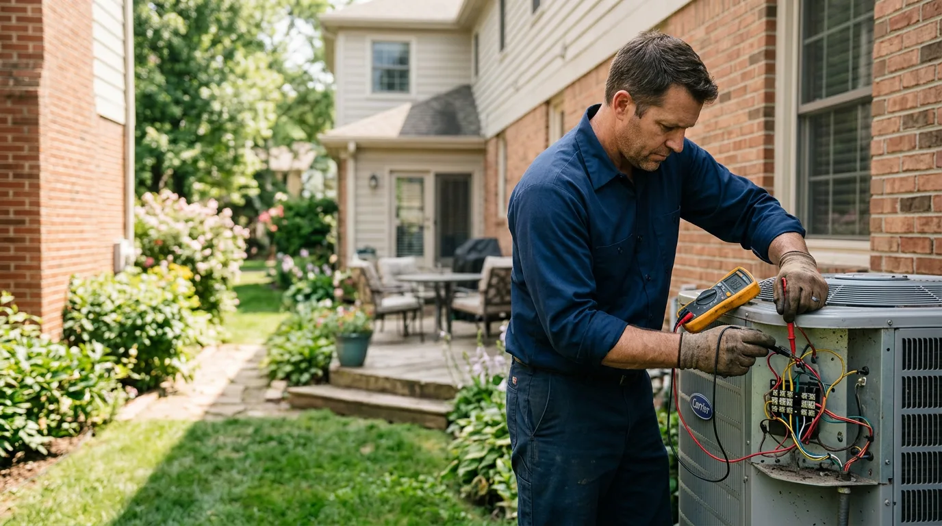 HVAC technician working near Medaryville, IN